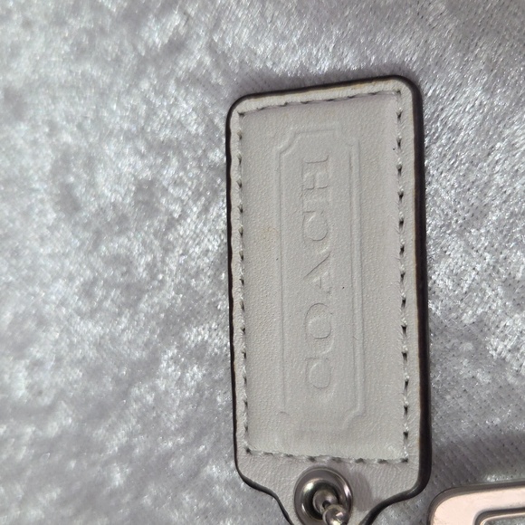 Coach White Leather Keychain with Tags - Picture 3 of 5